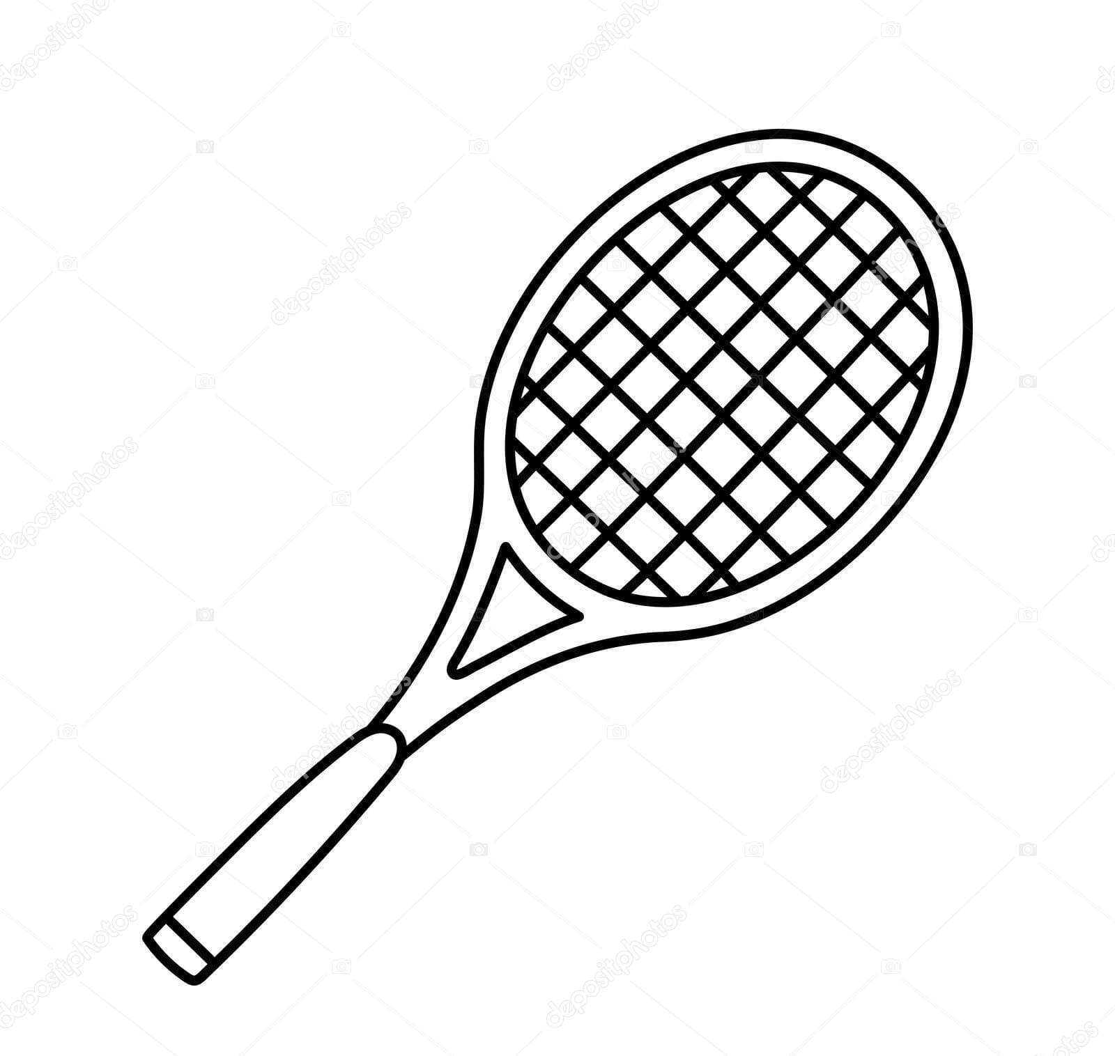 Badminton Sport Coloring Page