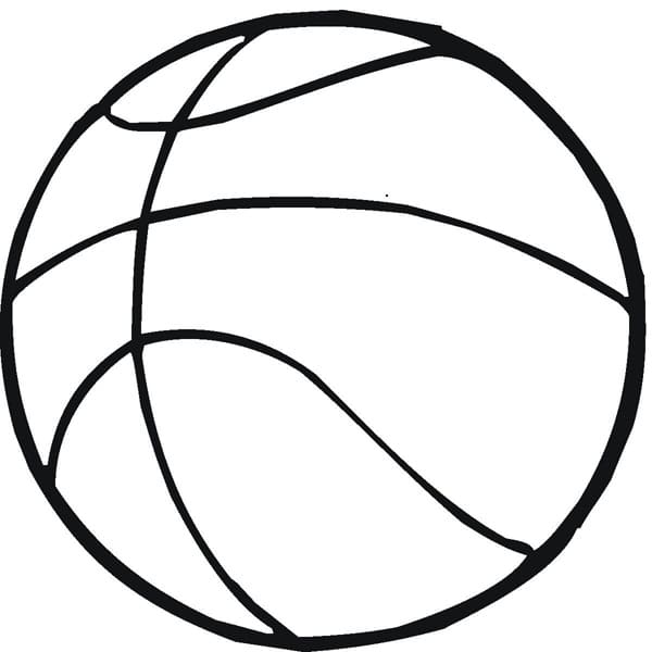 Ball For Basketball Coloring Page