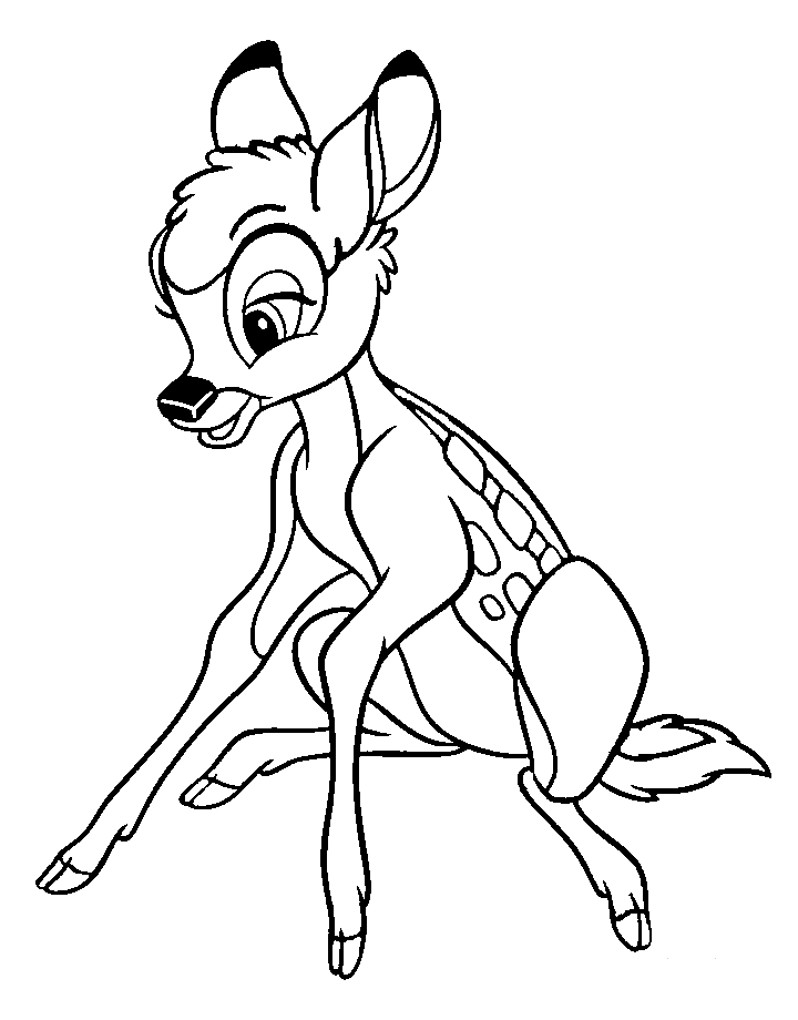 Bambi Cool Coloring Page