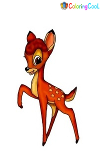 7 Easy Steps To Create Bambi Drawing – How To Draw Bambi Coloring Page