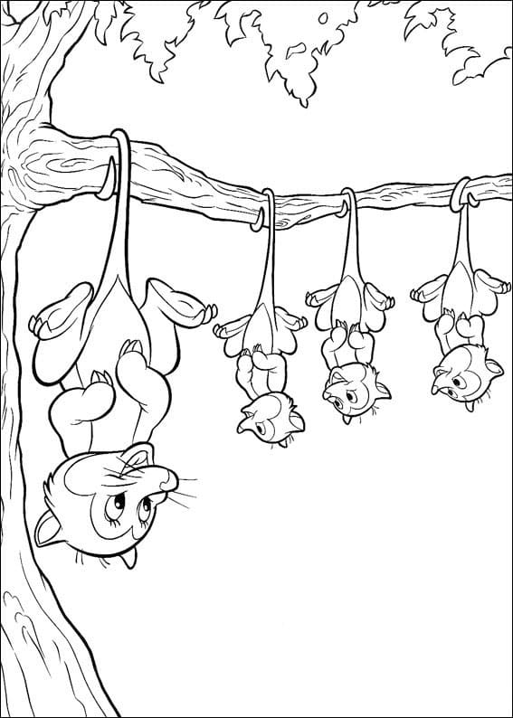 Bambi Family Coloring Page