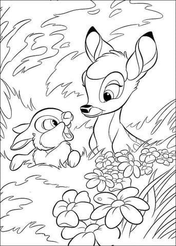Bambi With Thumper In The Forest