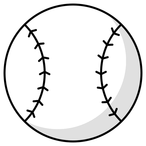 Baseball Emoji Image For Kids Coloring Page