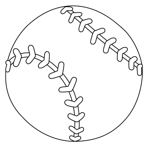 Baseball Emoji Coloring Page