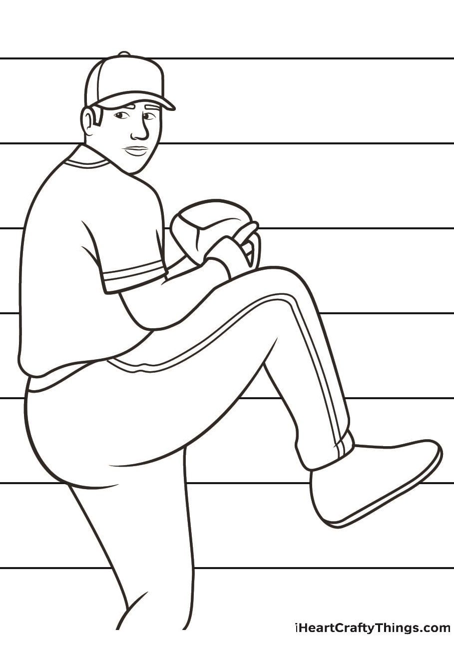 Baseball For Kids Image Coloring Page