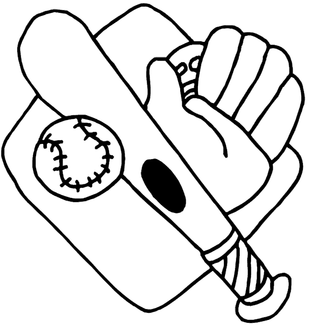 Baseball Glove Coloring Page