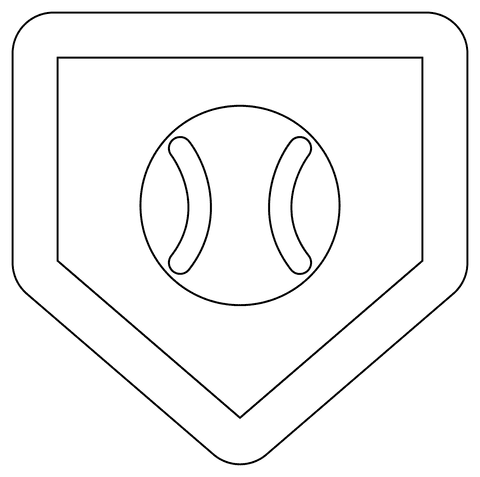 Baseball Home Plate Coloring Page