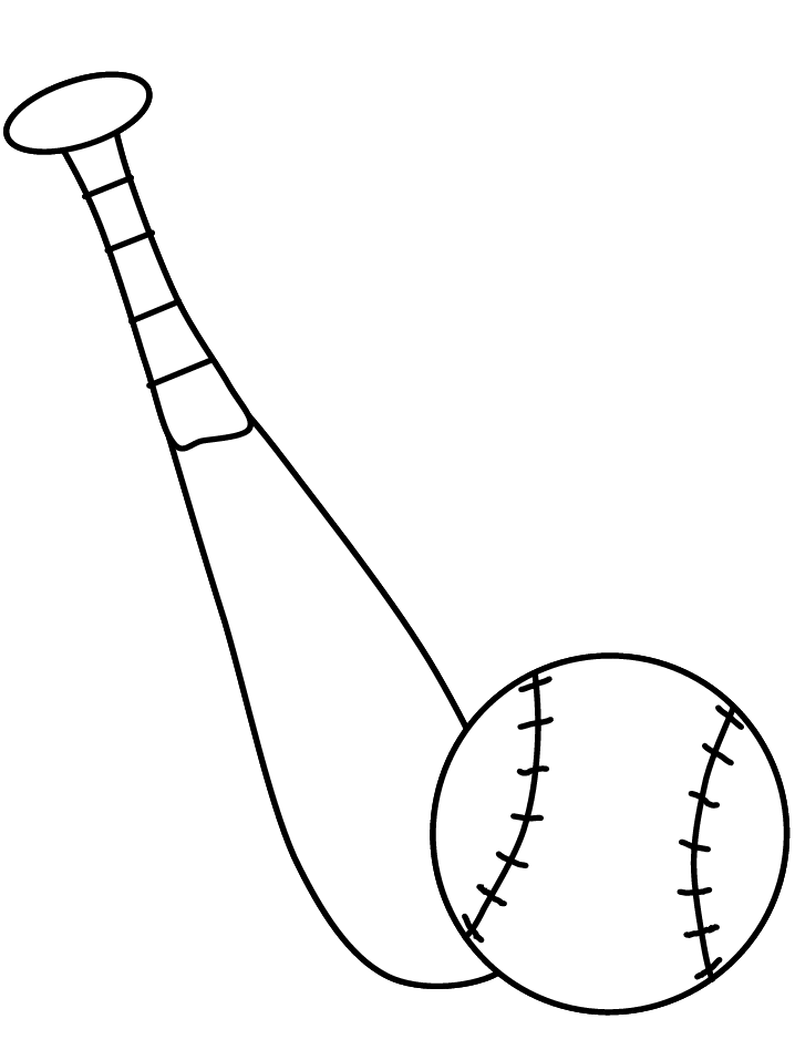 Baseball Image For Children Coloring Page