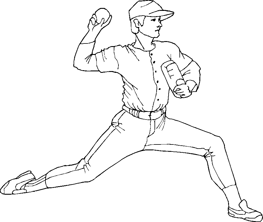 Baseball Painting for Kids Coloring Page