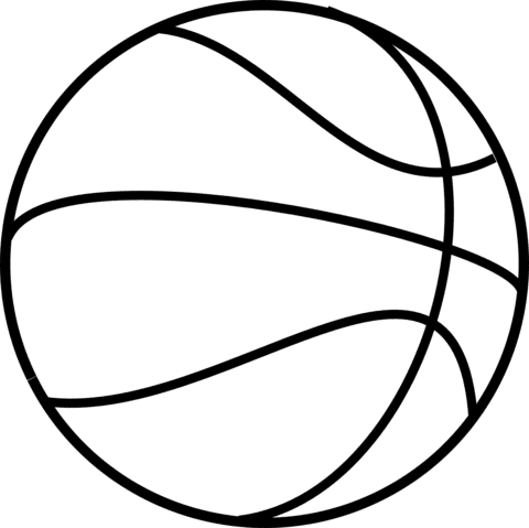 Basket Ball For Children Coloring Page