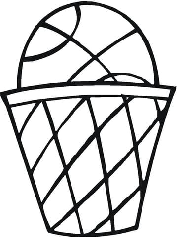 Basket Ball Coloring Page