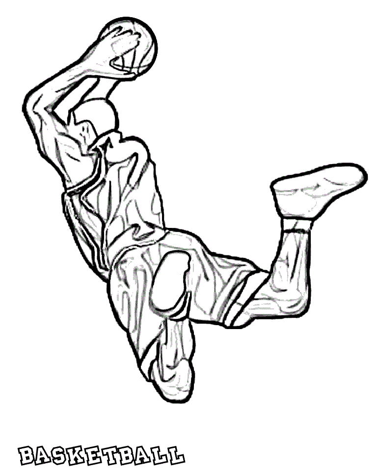 Basketbal Strong Coloring Page