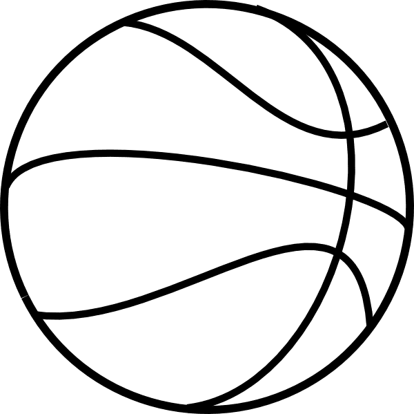 Basketball Clip Art Coloring Page