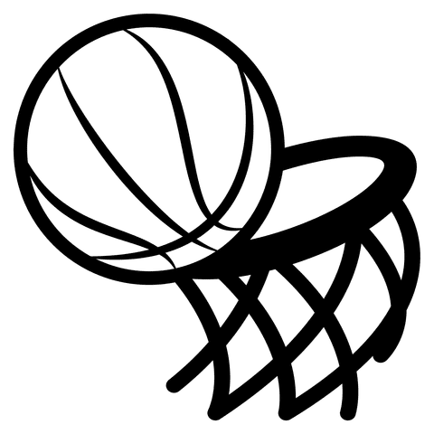 Basketball Emoji Image For Kids Coloring Page