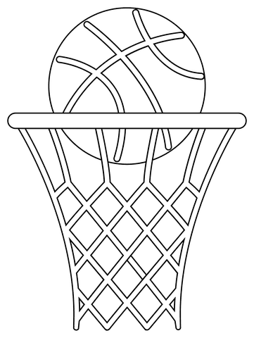 Basketball Rim Image Coloring Page
