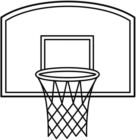 Basketball Rim Picture Coloring Page
