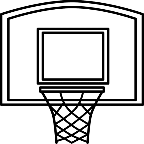 Basketball Rim Coloring Page