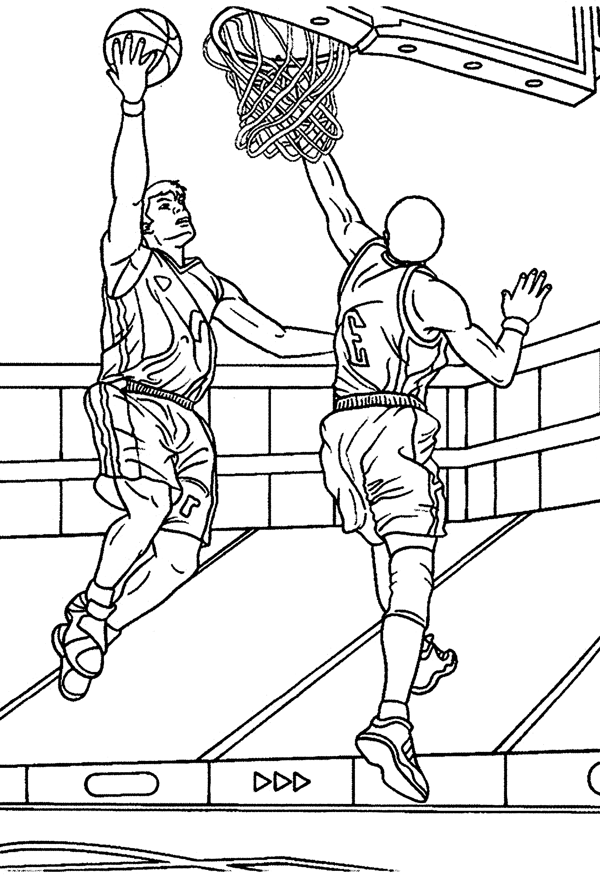 Basketball Sport Coloring Page
