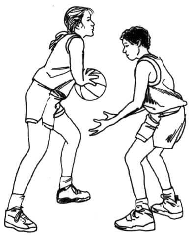 Basketballers Coloring Page