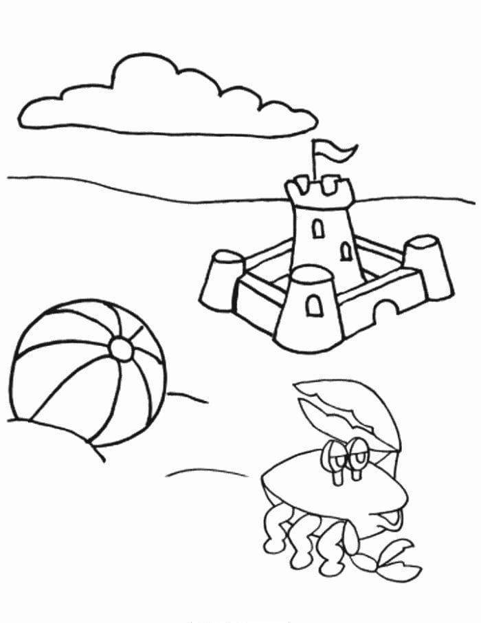 Beach Ball Drawing To Download Coloring Page