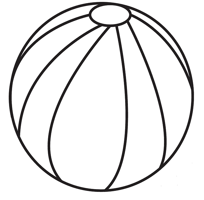 Beach Ball Gorgeous Coloring Page