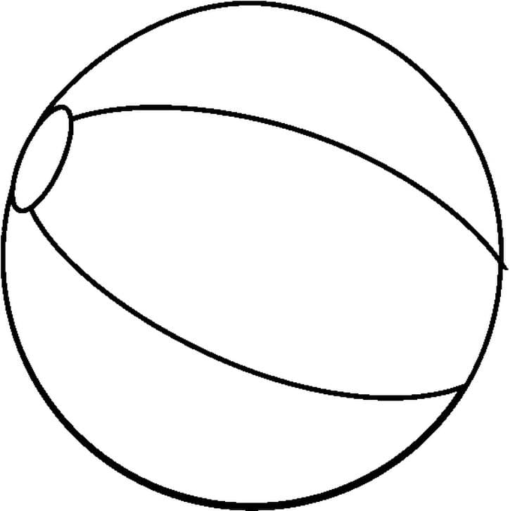 Beach Ball Image For Kids Coloring Page