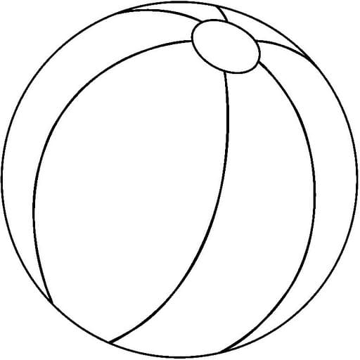 Beach Ball Image Coloring Page