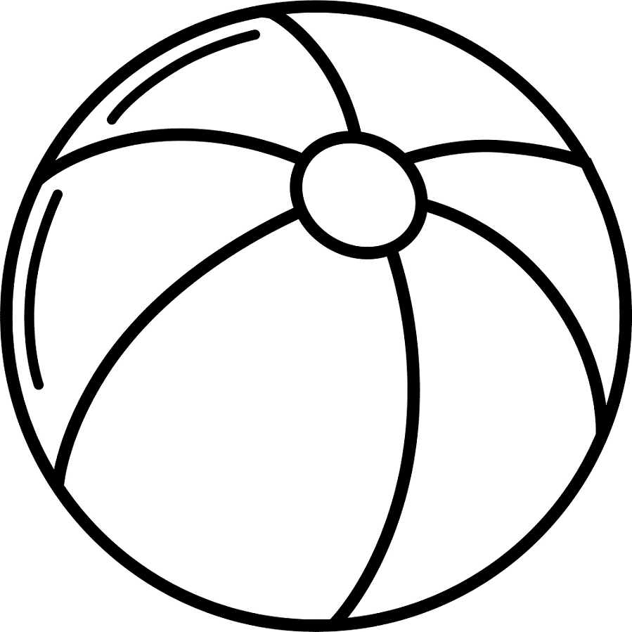 Beach Ball Images For Kids Coloring Page