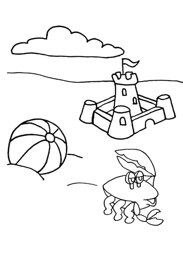 Beach Ball Incredible Coloring Page