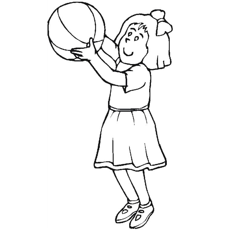 Beach Ball Picture Coloring Page