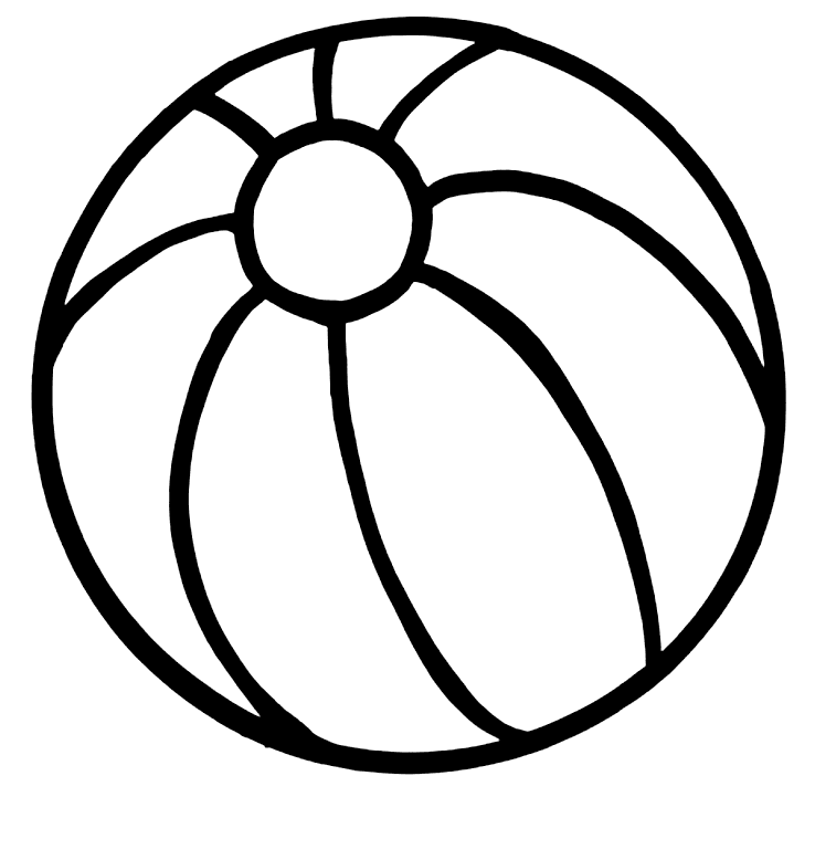 Beach Ball Staggering Coloring Page
