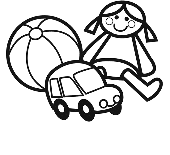 Beach Ball Sweet Image Coloring Page