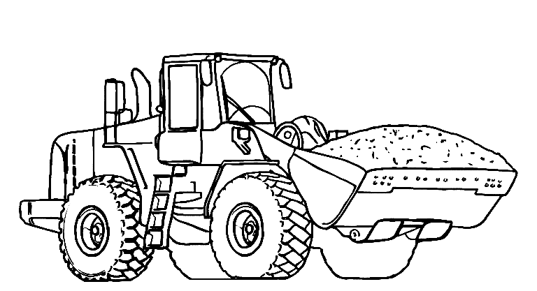 Beautiful Dump Truck Coloring Page