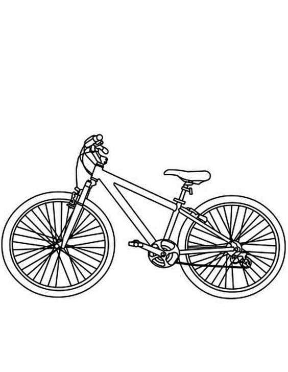 Bicycle Coloring Coloring Page