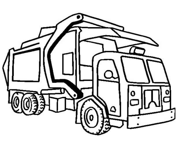 Big Dump Truck Coloring Page