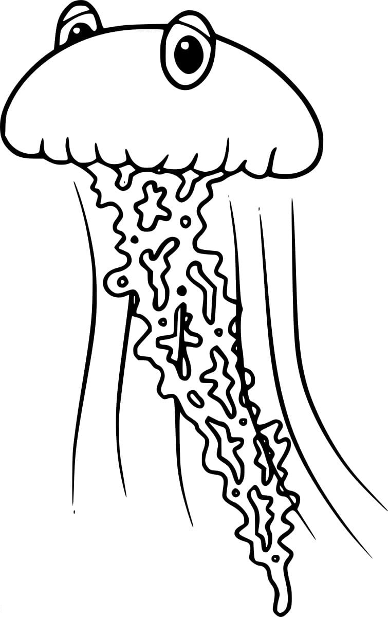 Black Sea Nettle Coloring Page