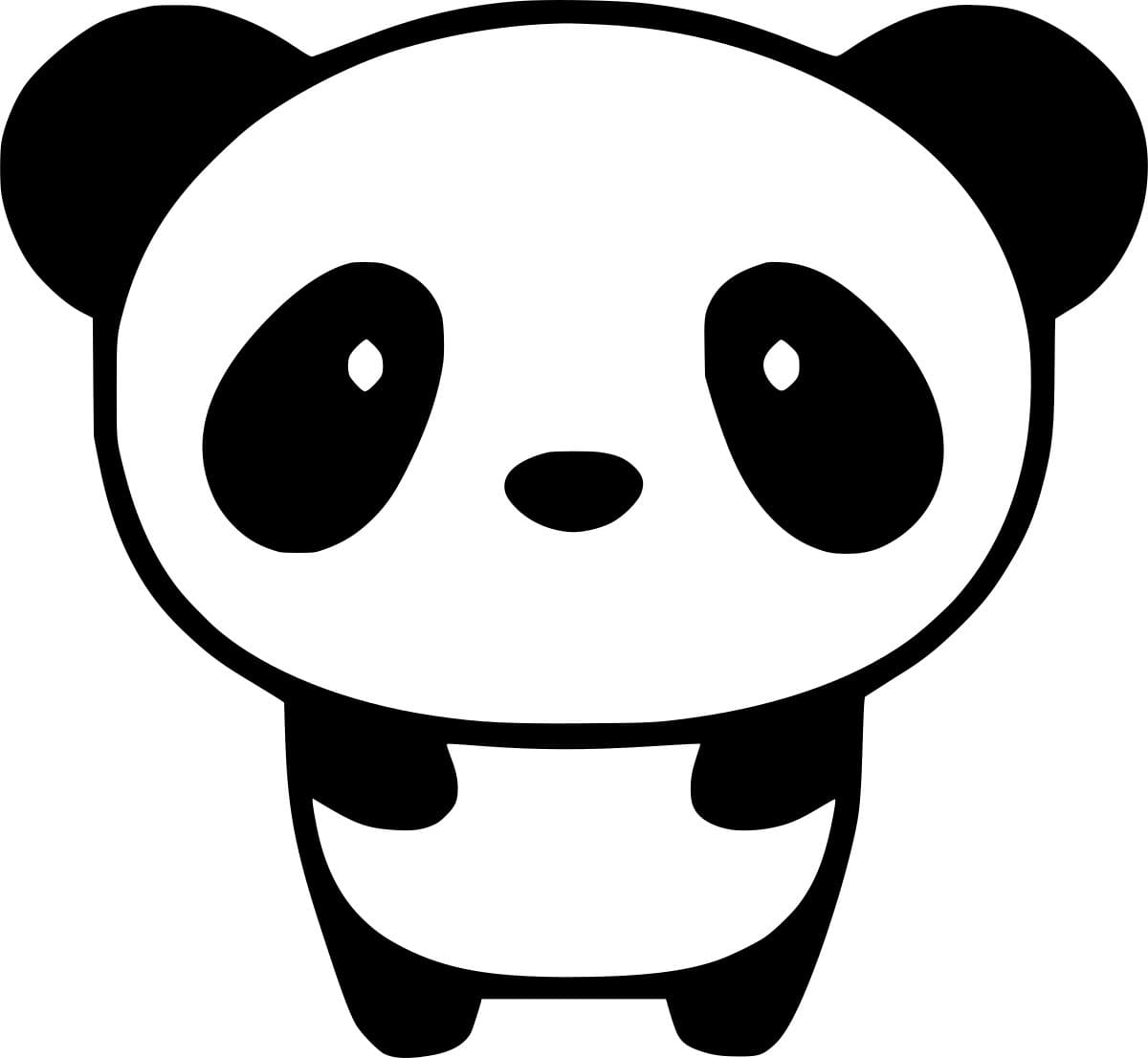 Black And White Panda Coloring Page