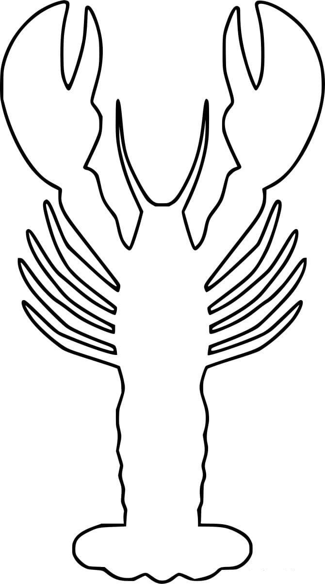 Blank Lobster Coloring Page