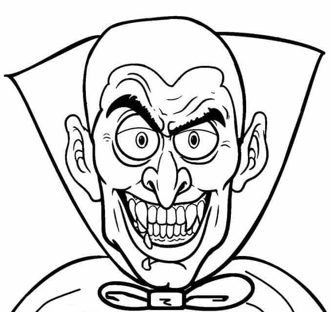 Bloodthirsty Vampire Coloring Page