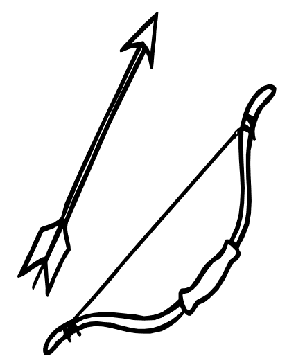 Bow And Arrow For Kids Image Coloring Page
