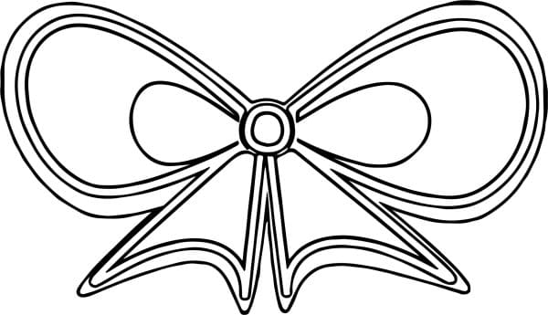 Bow Drawing Coloring Page