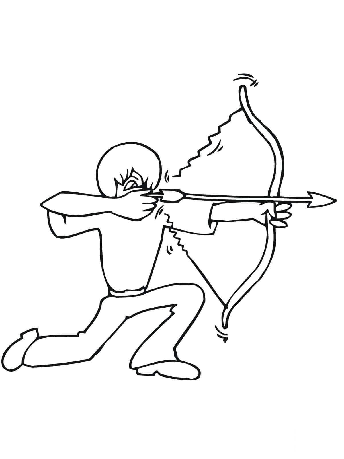 Bow Shooting From The Knee Image