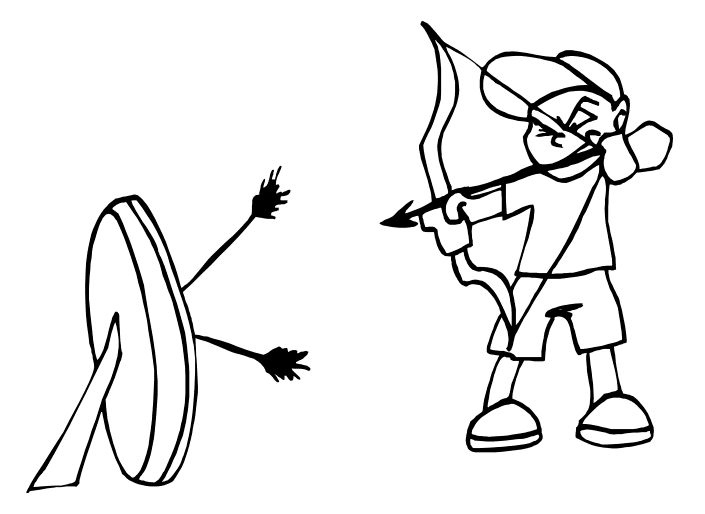 Bow And Arrow Cute Coloring Page