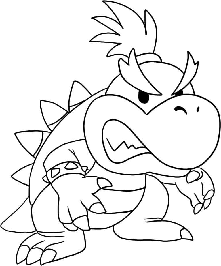 Bowser From Super Mario Bros Coloring Page
