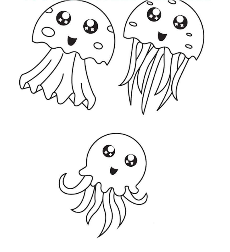 Box Jellyfish For Children Coloring Page