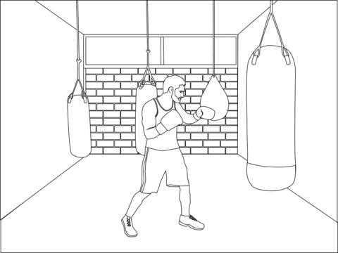 Boxer Image Coloring Page