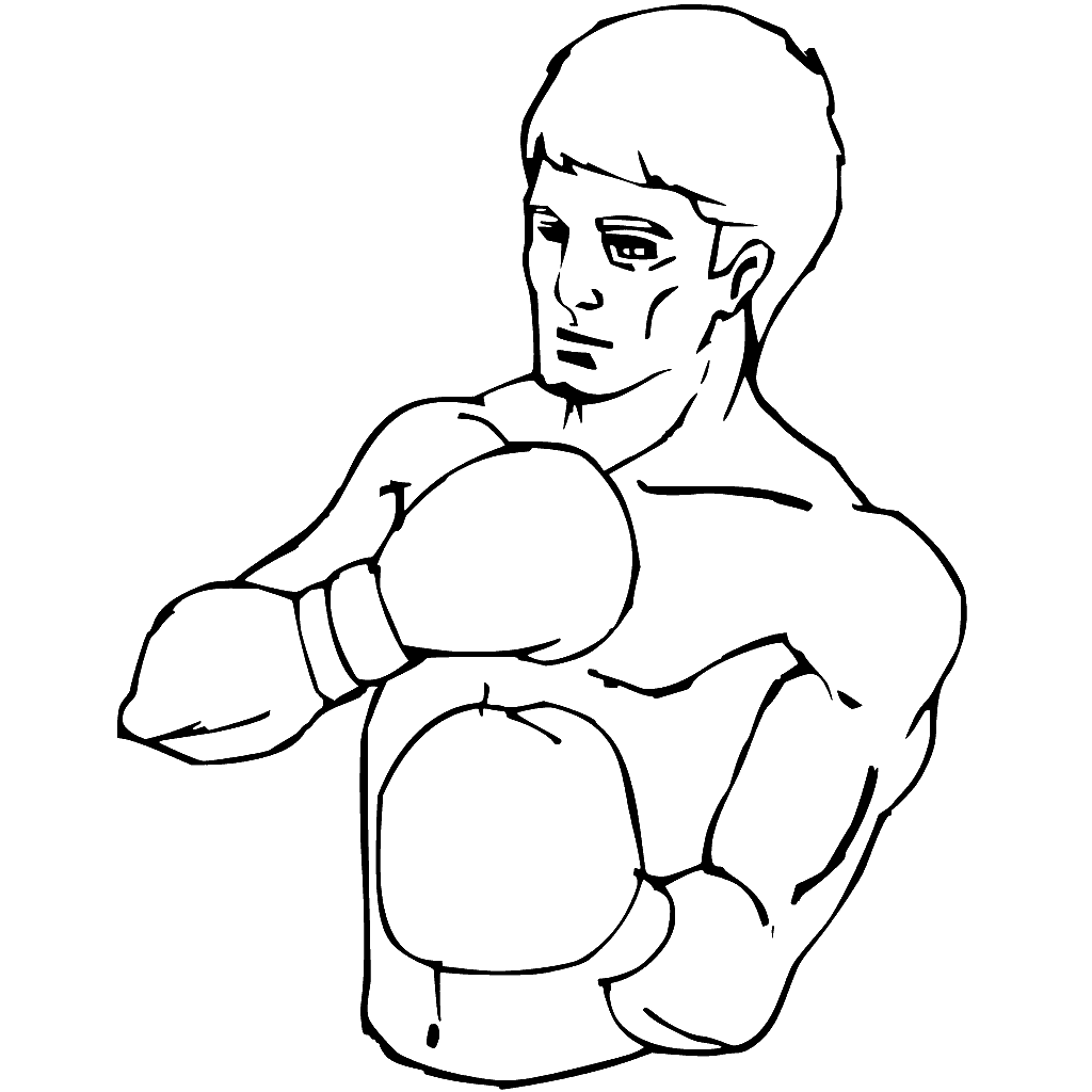 Boxer Printable Coloring Page