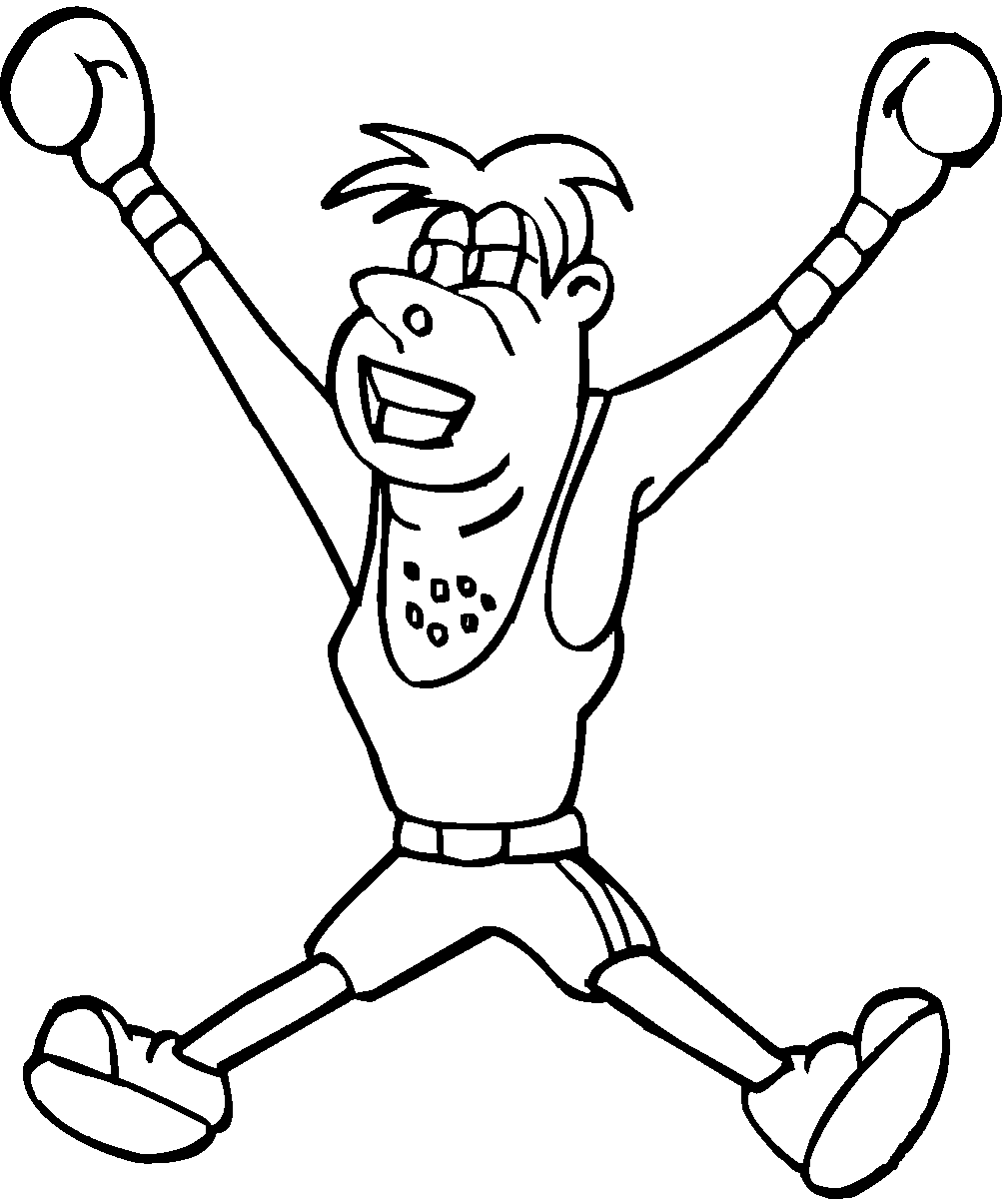 Boxer Winner Coloring Page