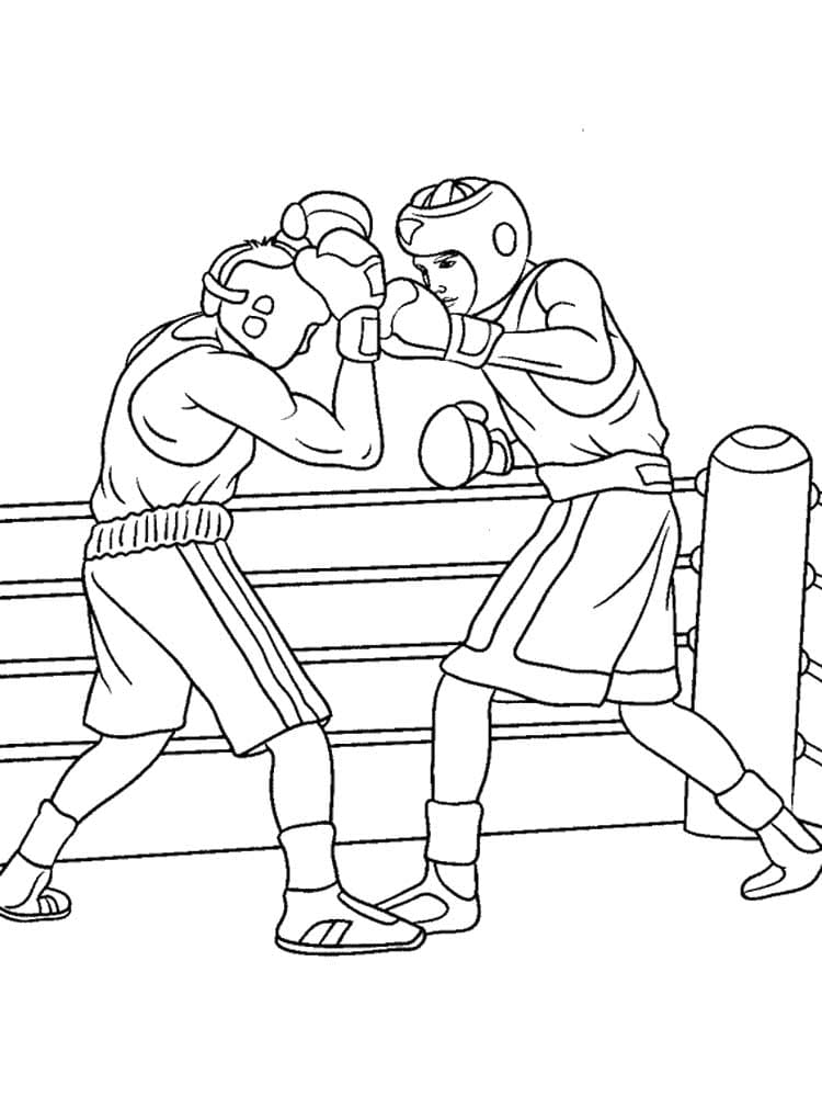 Boxing Cool Coloring Page