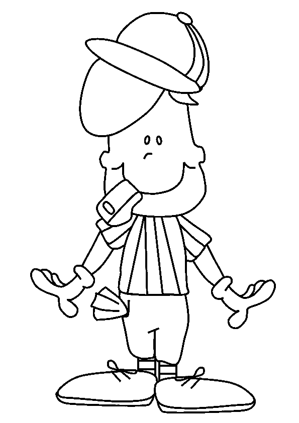 Boxing Feferee Coloring Page
